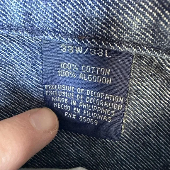 Vintage PACO Jeans Mens 33x30 Blue Medium Wash Straight Leg Denim Workwear Y2K - Picture 6 of 9